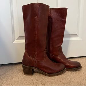 Red Campus Frye Boots